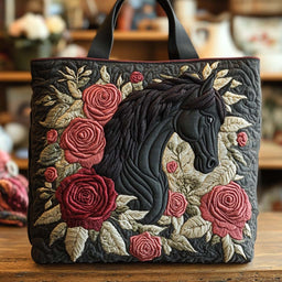 Crimson Rose Stallion Tote Bag