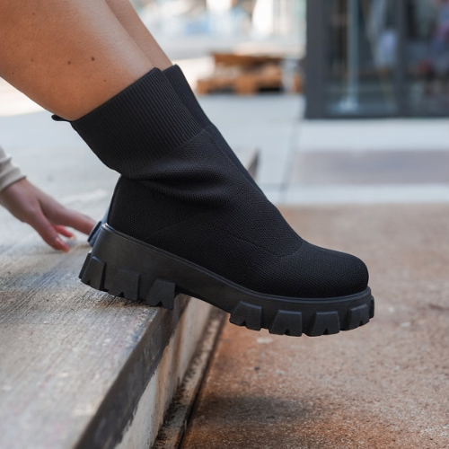 Women's Stretch Mesh Sock Ankle Boots — view 3