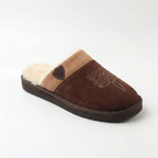 Women's Suede Western Mule Slippers with Faux Fur Lining — view 6