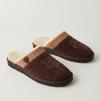 Women's Suede Western Mule Slippers with Faux Fur Lining — view 7