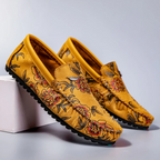 Men's Floral Leather Loafers – Konrad