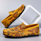 Men's Floral Leather Loafers – Konrad