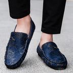 Men's Floral Leather Loafers – Konrad
