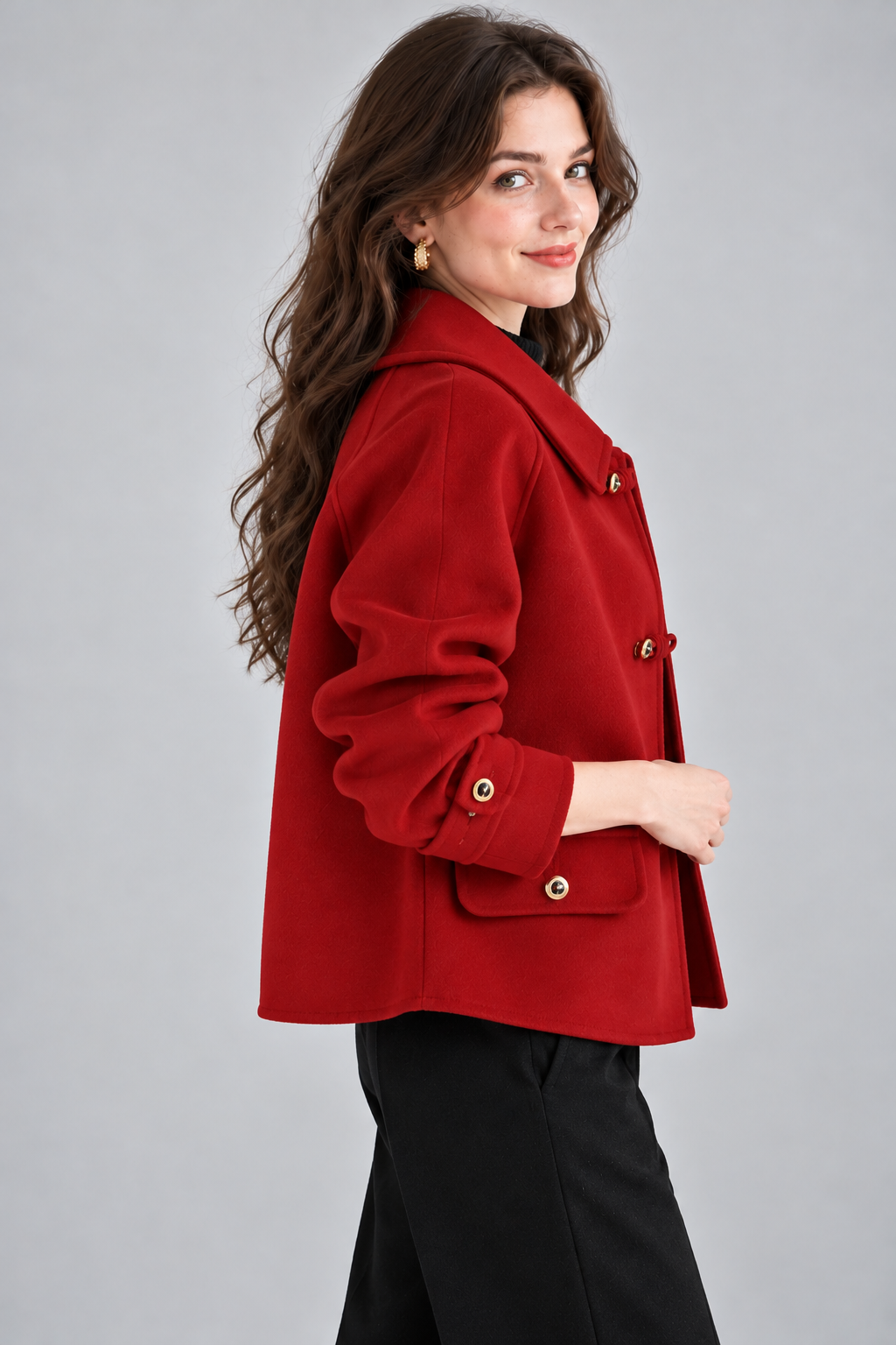 Blazer en tweed pour femme avec boutons effet perle | Hartland