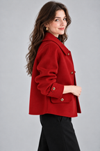 Blazer en tweed pour femme avec boutons effet perle | Hartland
