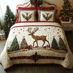 Evergreen Reindeer 3-Piece Bedding Set