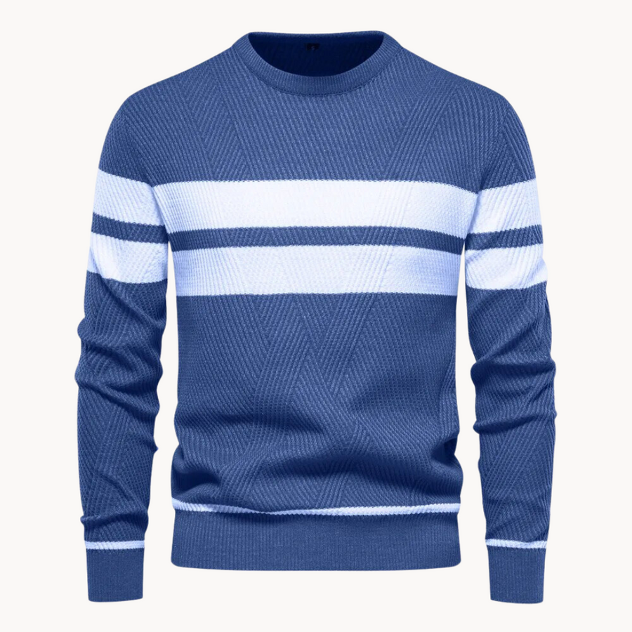 Men's Striped Crewneck Jumper | Field