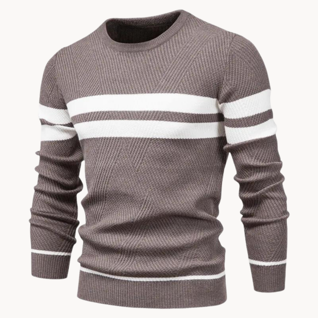 Men's Striped Crewneck Jumper | Field