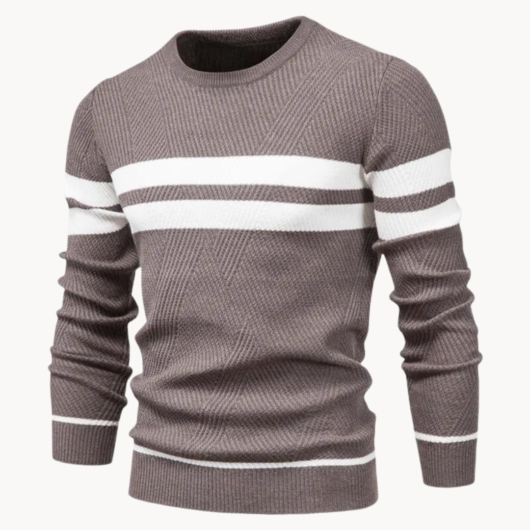 Men's Striped Crewneck Jumper | Field