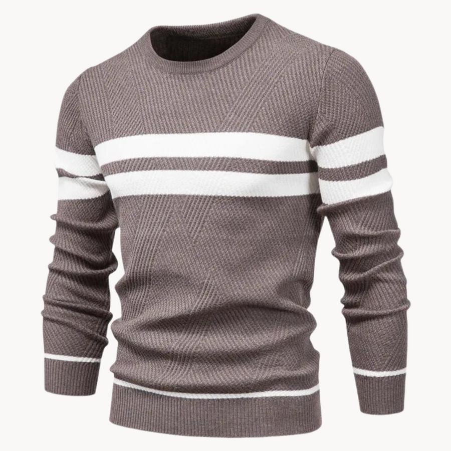 Men's Striped Crewneck Jumper | Field