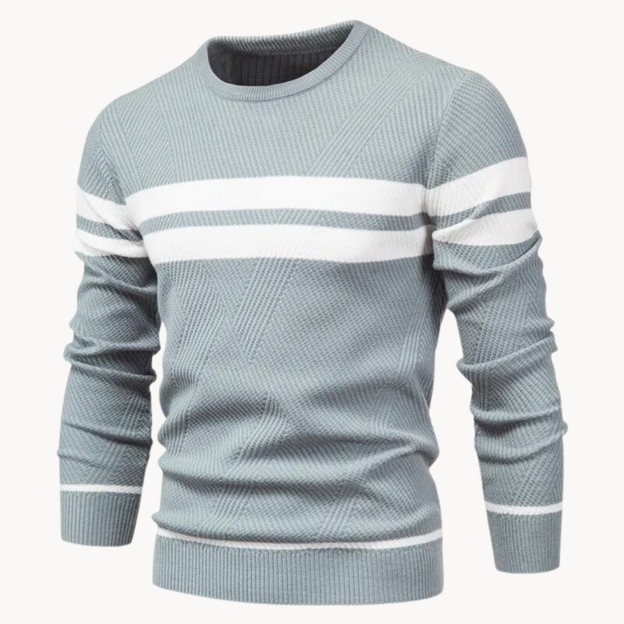 Men's Striped Crewneck Jumper | Field