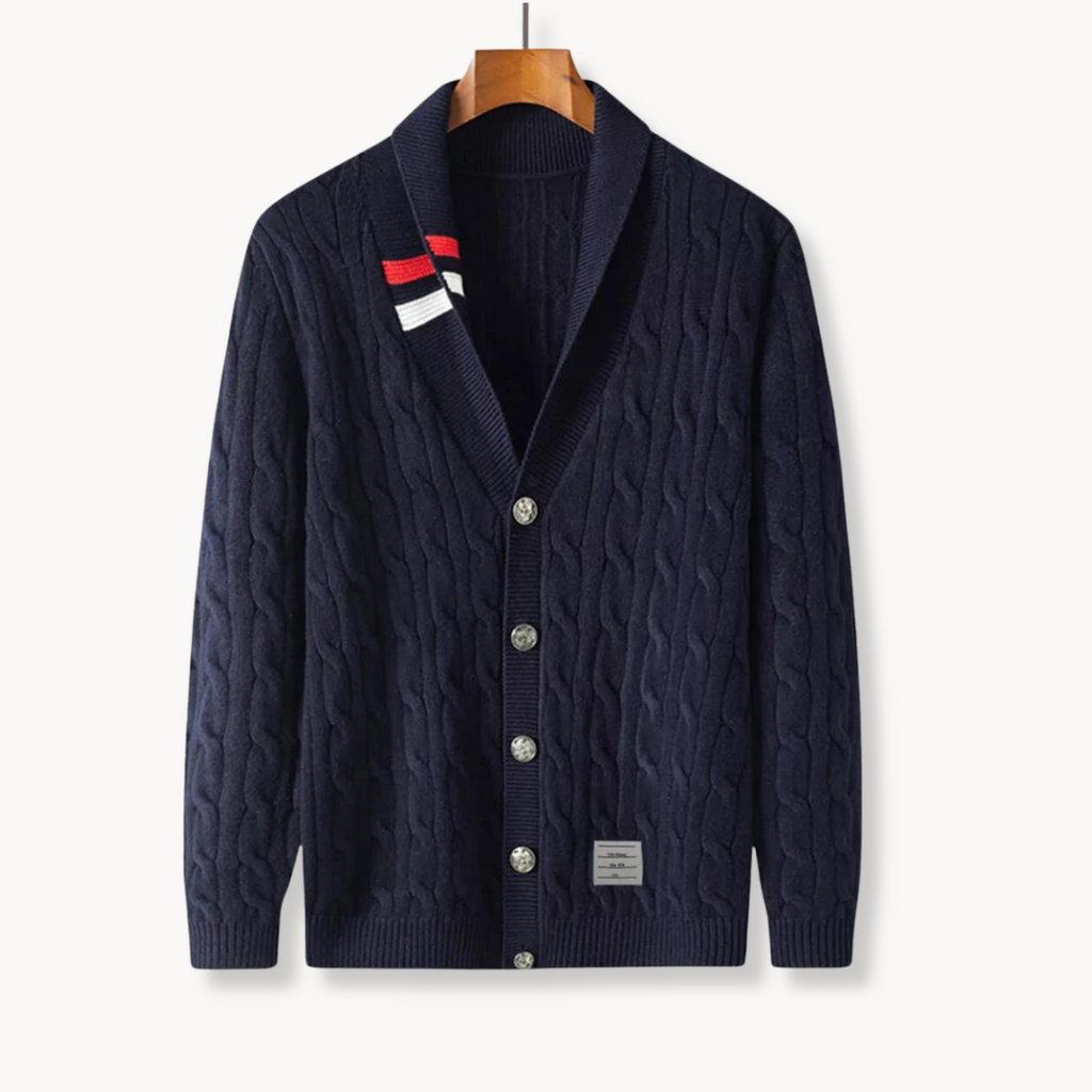 Men's Chunky Cable Knit Cardigan | Highgate