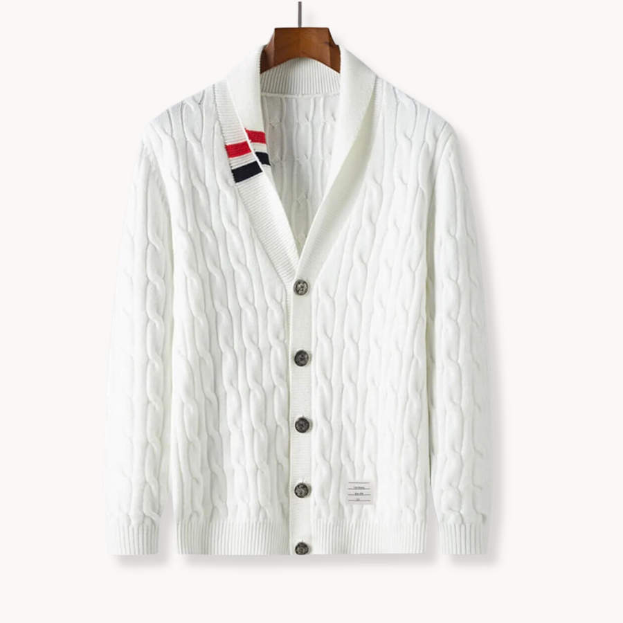 Men's Chunky Cable Knit Cardigan | Highgate