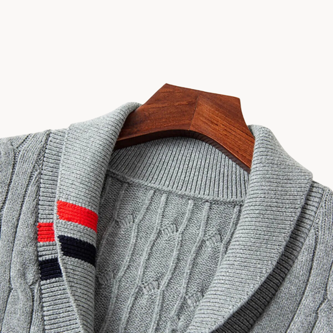Men's Chunky Cable Knit Cardigan | Highgate