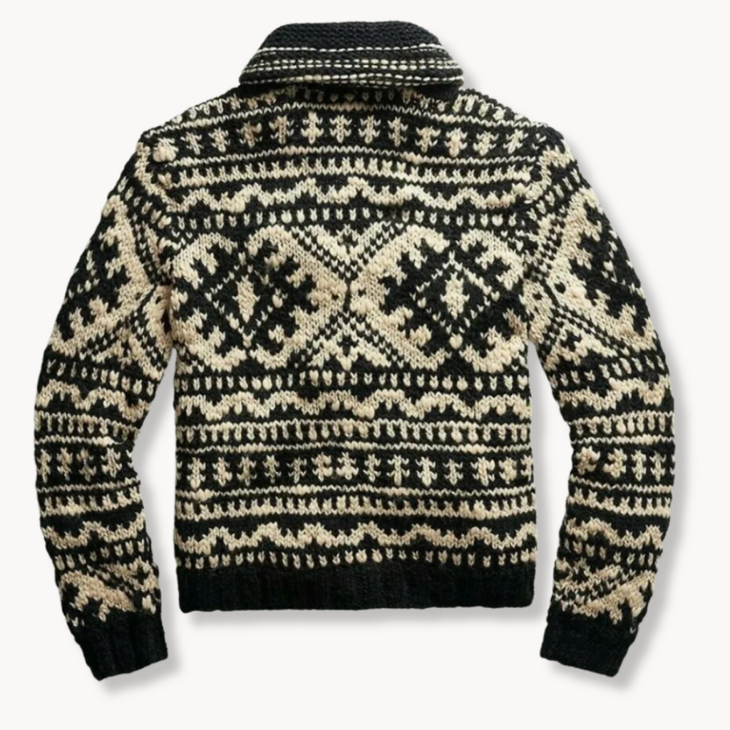Men's Full-Zip Winter Jumper | Fair Isle