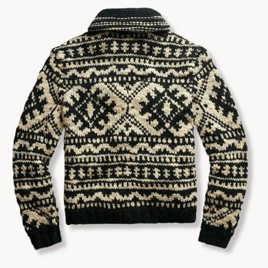Men's Full-Zip Winter Jumper | Fair Isle