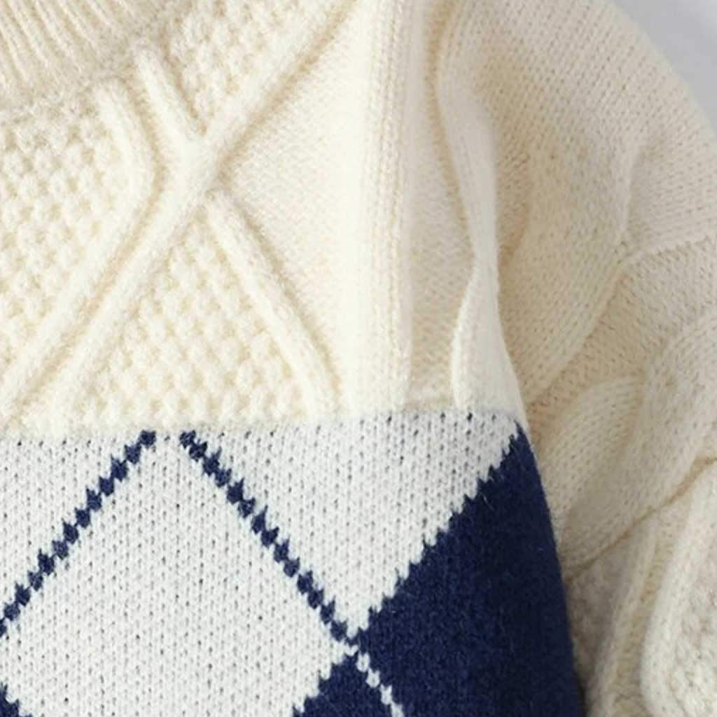 Men's Argyle Knit Jumper | GeoKnit