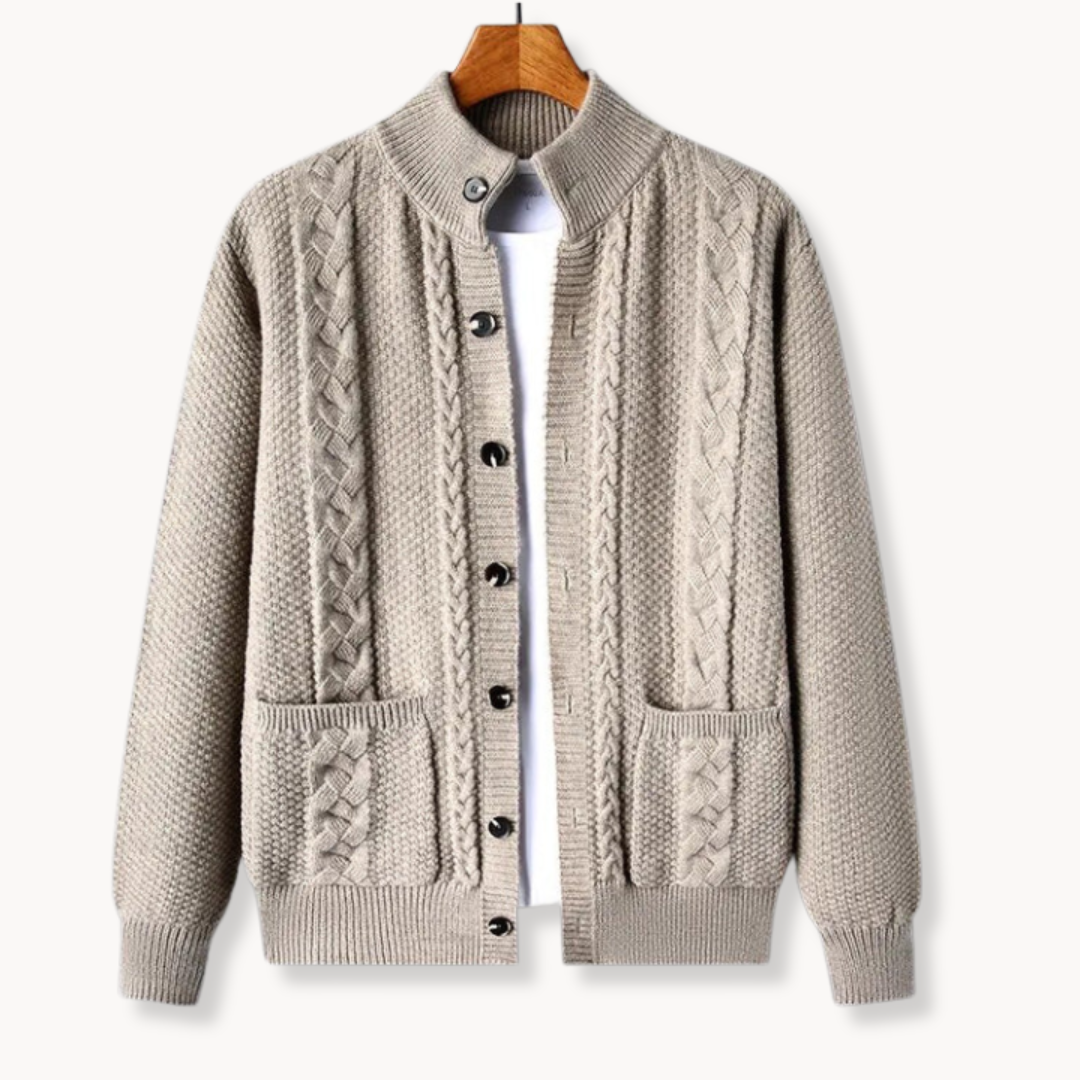 Men's Chunky Cable Knit Cardigan | Cable