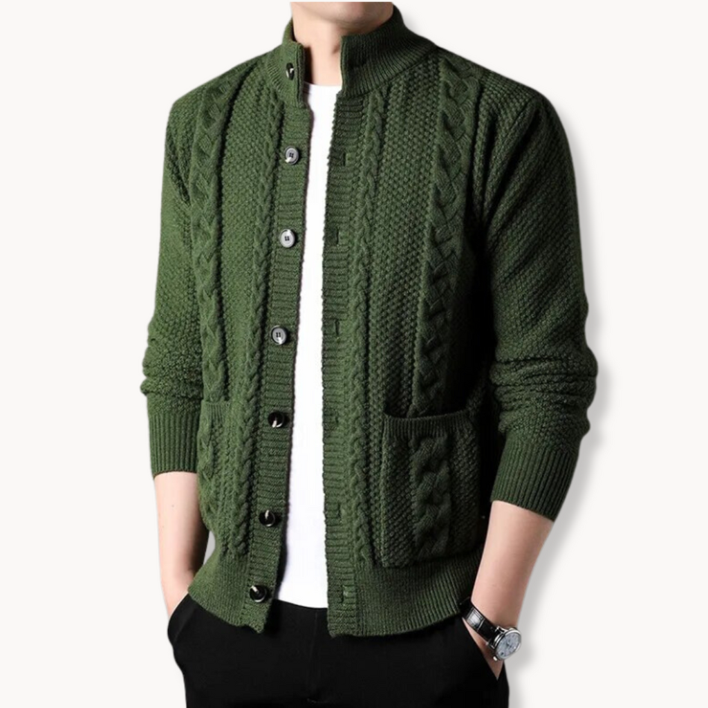 Men's Chunky Cable Knit Cardigan | Cable