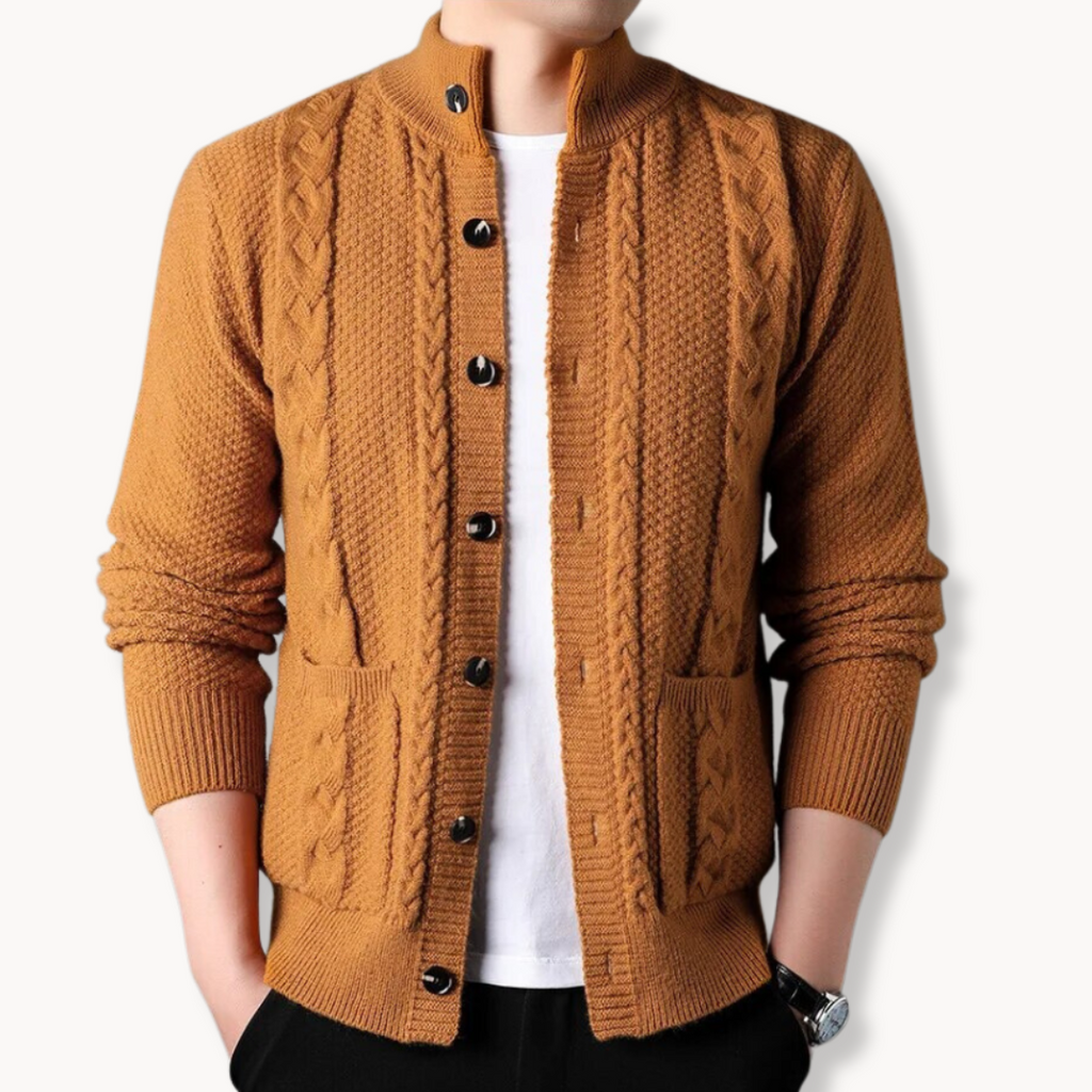 Men's Chunky Cable Knit Cardigan | Cable