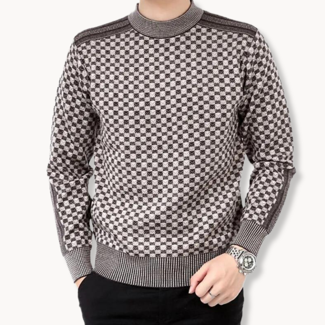 Men's Patterned Knit Jumper | Raiden