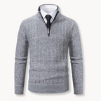 Men's Ribbed Quarter-Zip Jumper | Slim Fit