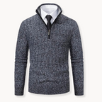 Men's Ribbed Quarter-Zip Jumper | Slim Fit