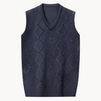 Men's Diagonal Knit Vest | Marrett