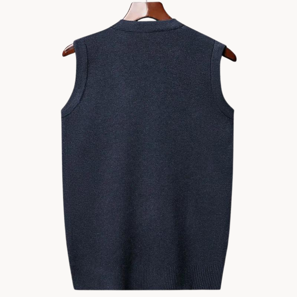 Men's Diagonal Knit Vest | Marrett