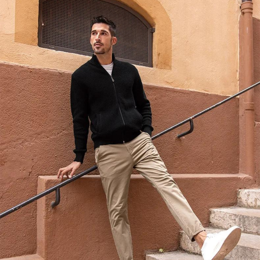 Men's Ribbed Quarter-Zip Jumper | Zenith