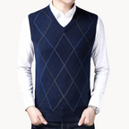 Men's Diagonal Knit Vest | Giorgos