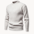 Men's Waffle Knit Crew Jumper | Stavros