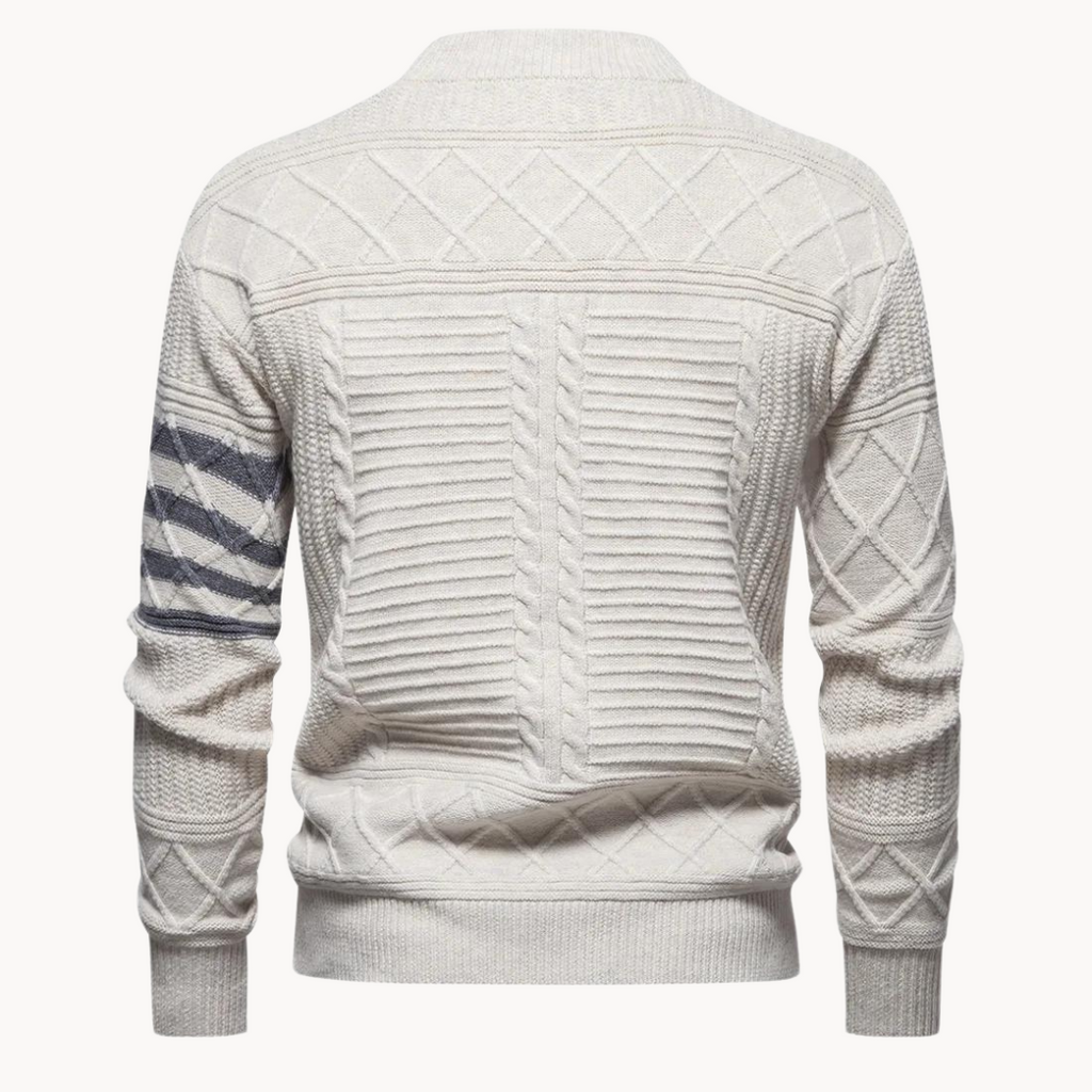 Men's Cable Knit Crewneck Jumper | Lev