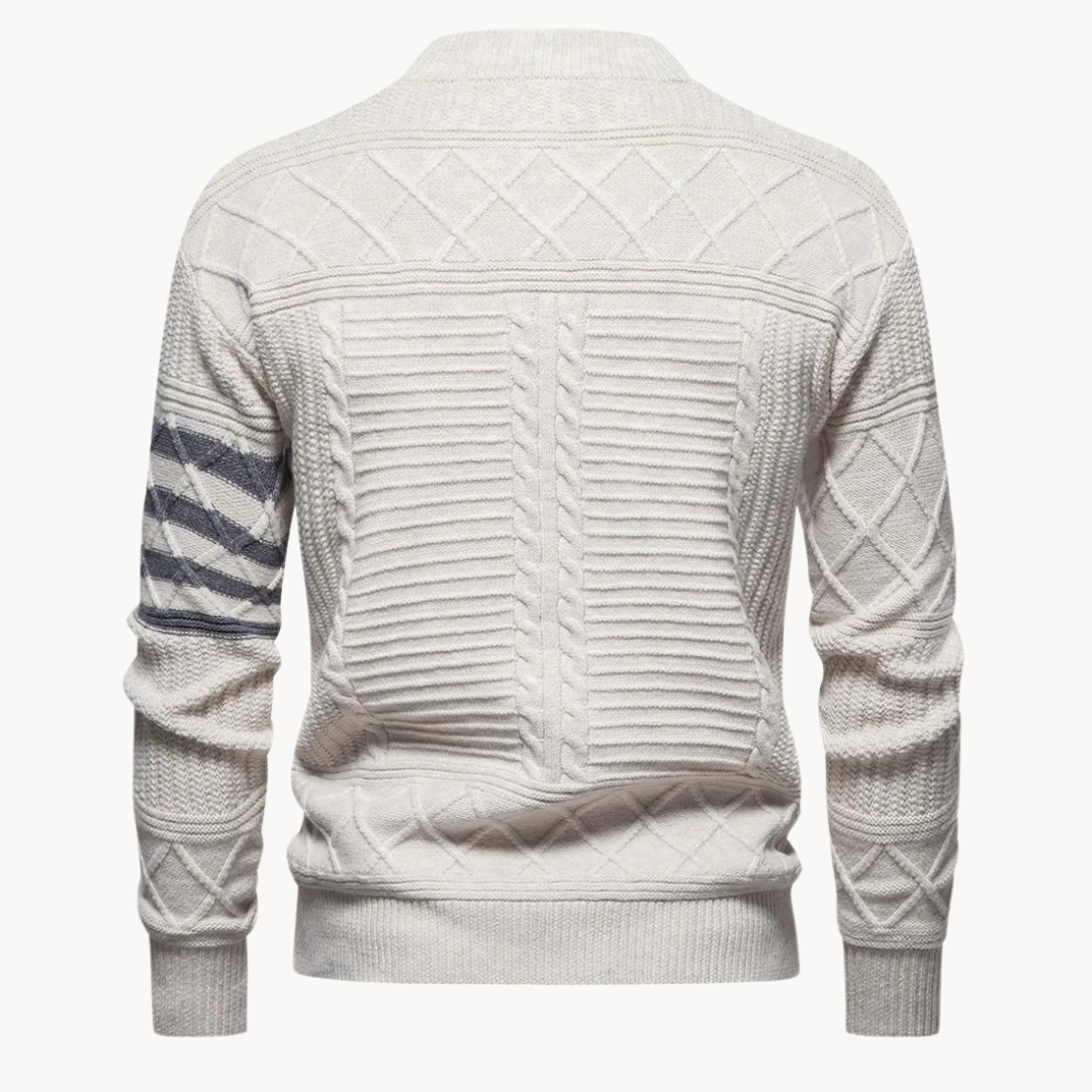 Men's Cable Knit Crewneck Jumper | Lev