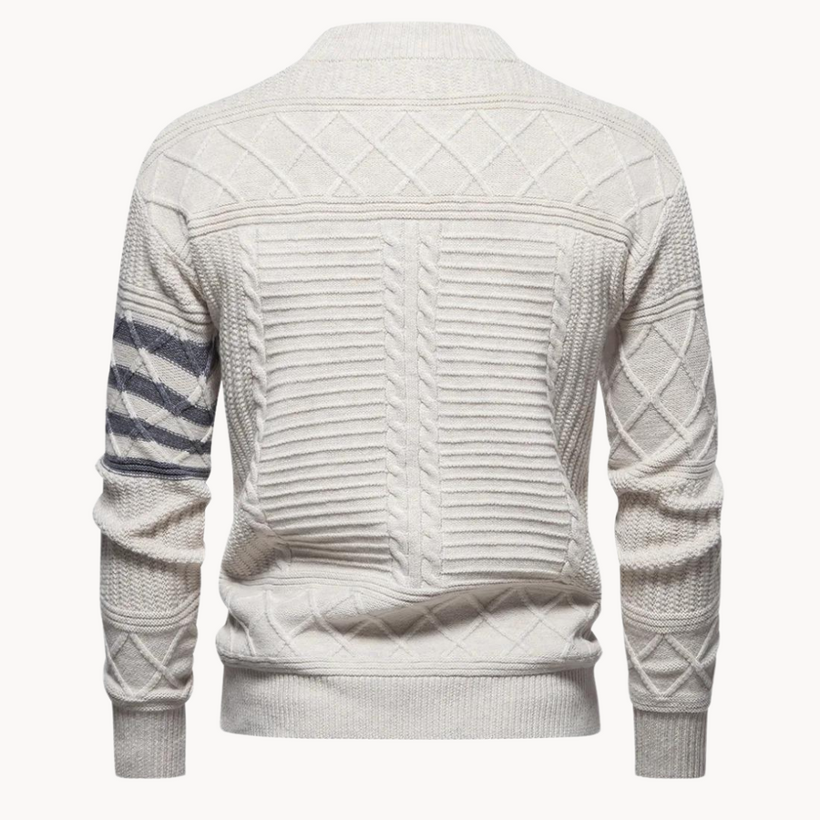 Men's Cable Knit Crewneck Jumper | Lev