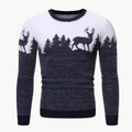 Men's Elk Motif Christmas Jumper | Knitted Elk