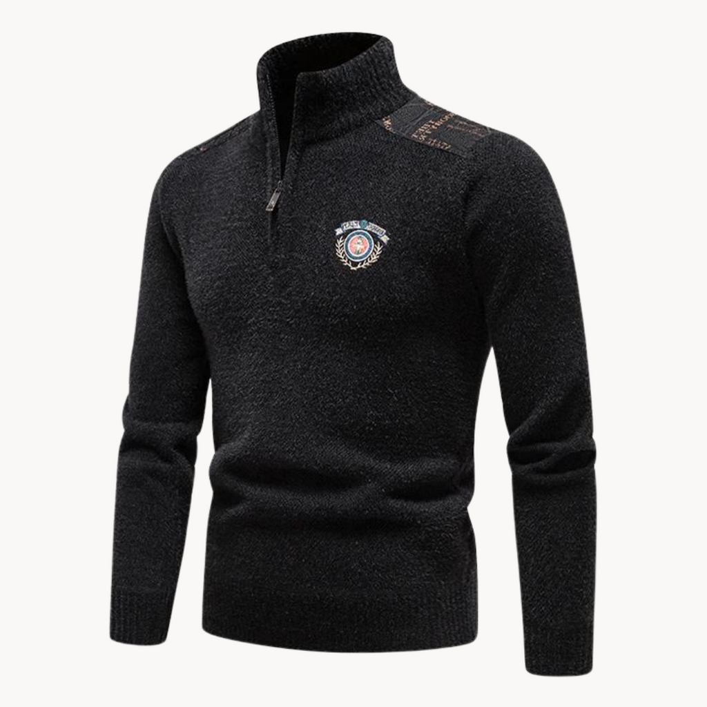 Men's Streamlined Quarter-Zip Jumper | Ludo