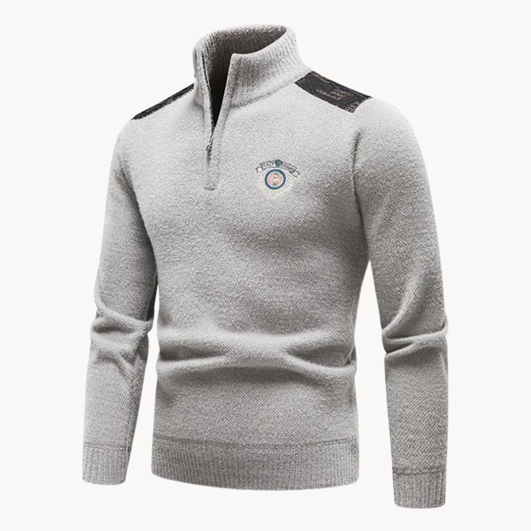 Men's Streamlined Quarter-Zip Jumper | Ludo