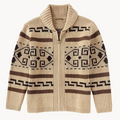 Men's Vintage Print Zip Pullover Jumper | Rivertown