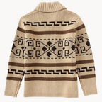Men's Vintage Print Zip Pullover Jumper | Rivertown