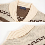Men's Vintage Print Zip Pullover Jumper | Rivertown