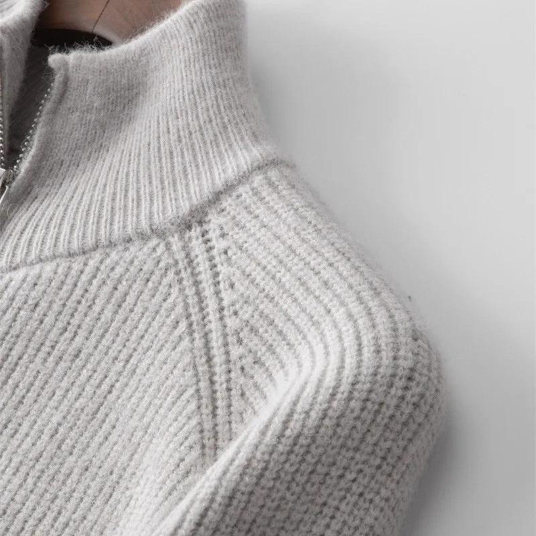 Men's Cashmere Zip-Up Jumper | Ridgeline