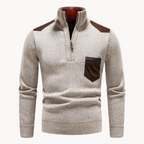 Men's Shoulder Patch Knit Jumper | Highland