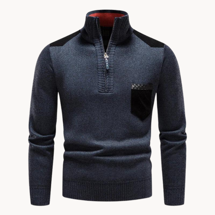 Men's Shoulder Patch Knit Jumper | Highland