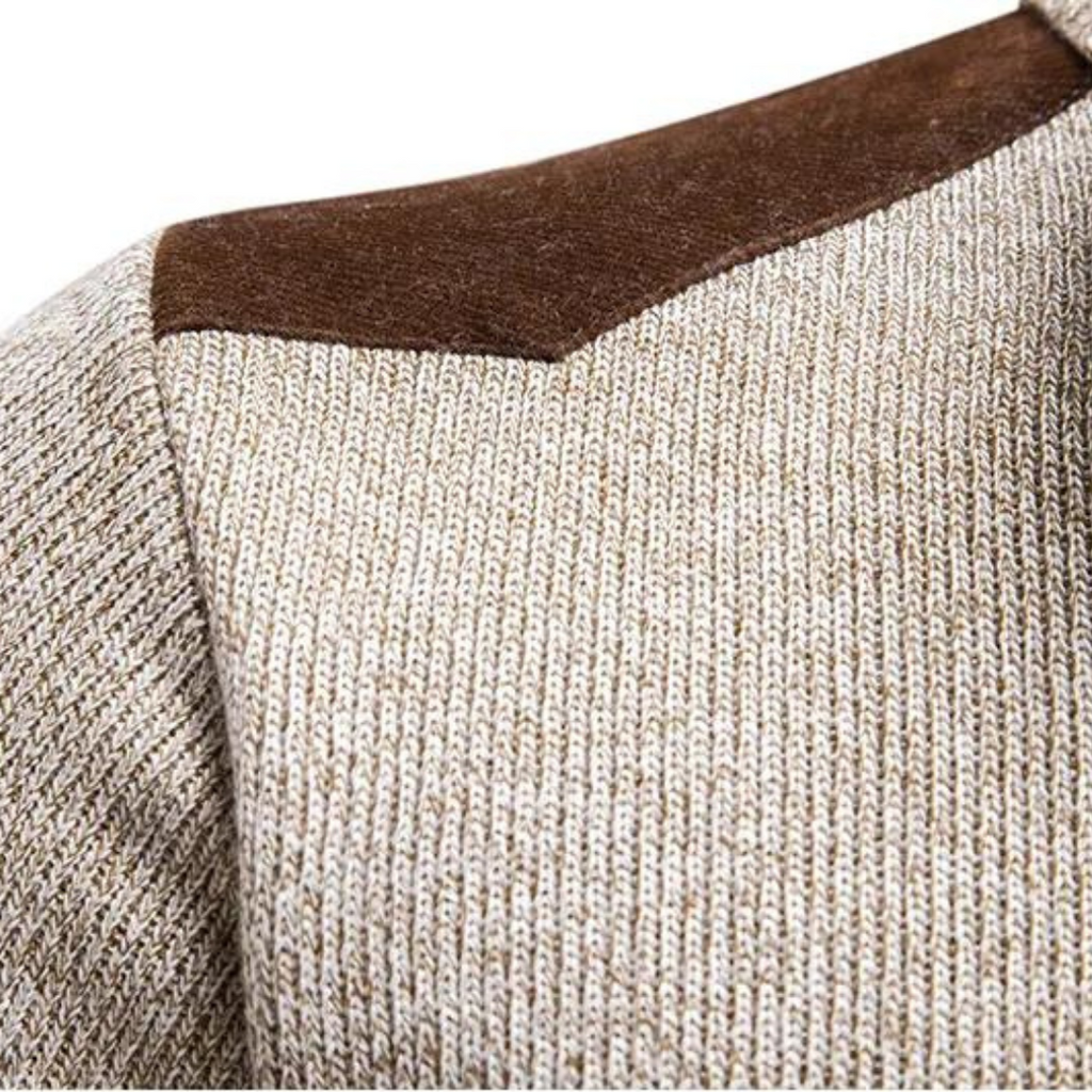 Men's Shoulder Patch Knit Jumper | Highland
