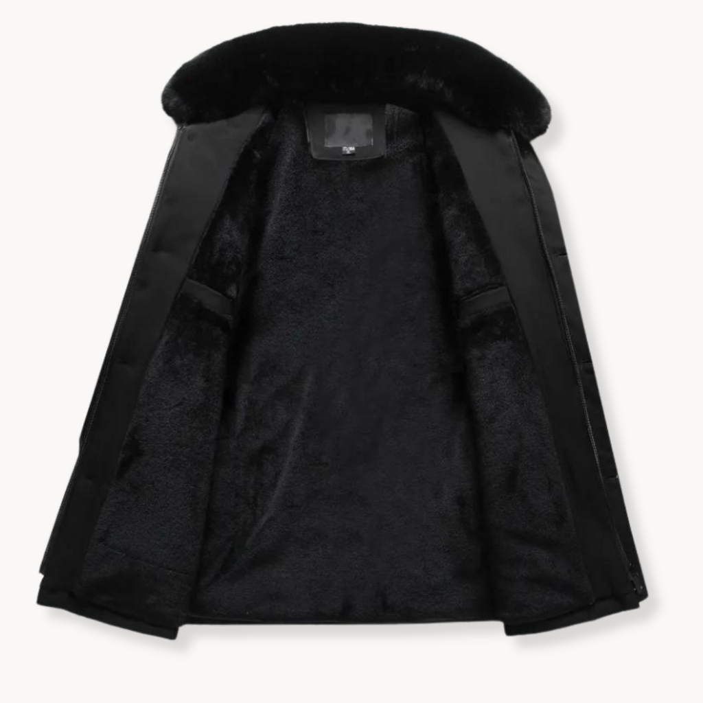 Men's Fur-Collar Coat | Chic