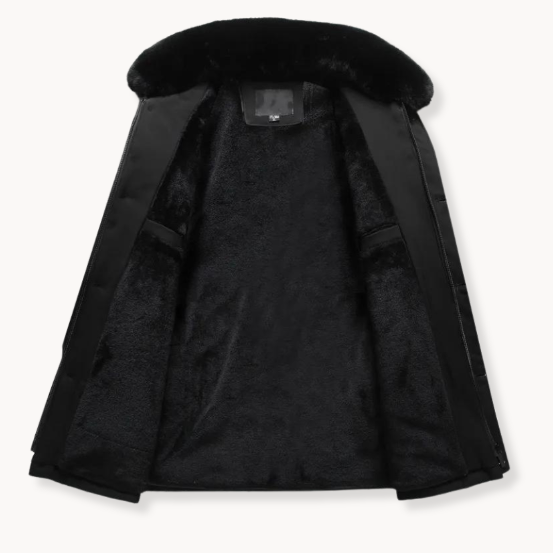 Men's Fur-Collar Coat | Chic