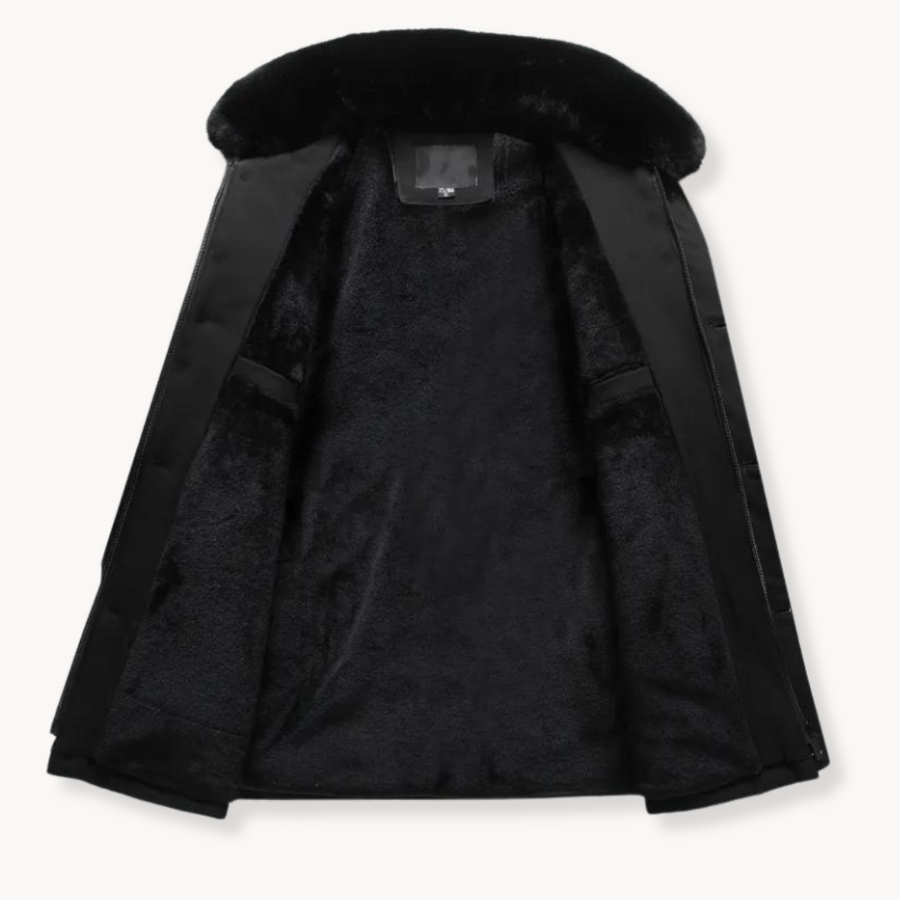 Men's Fur-Collar Coat | Chic
