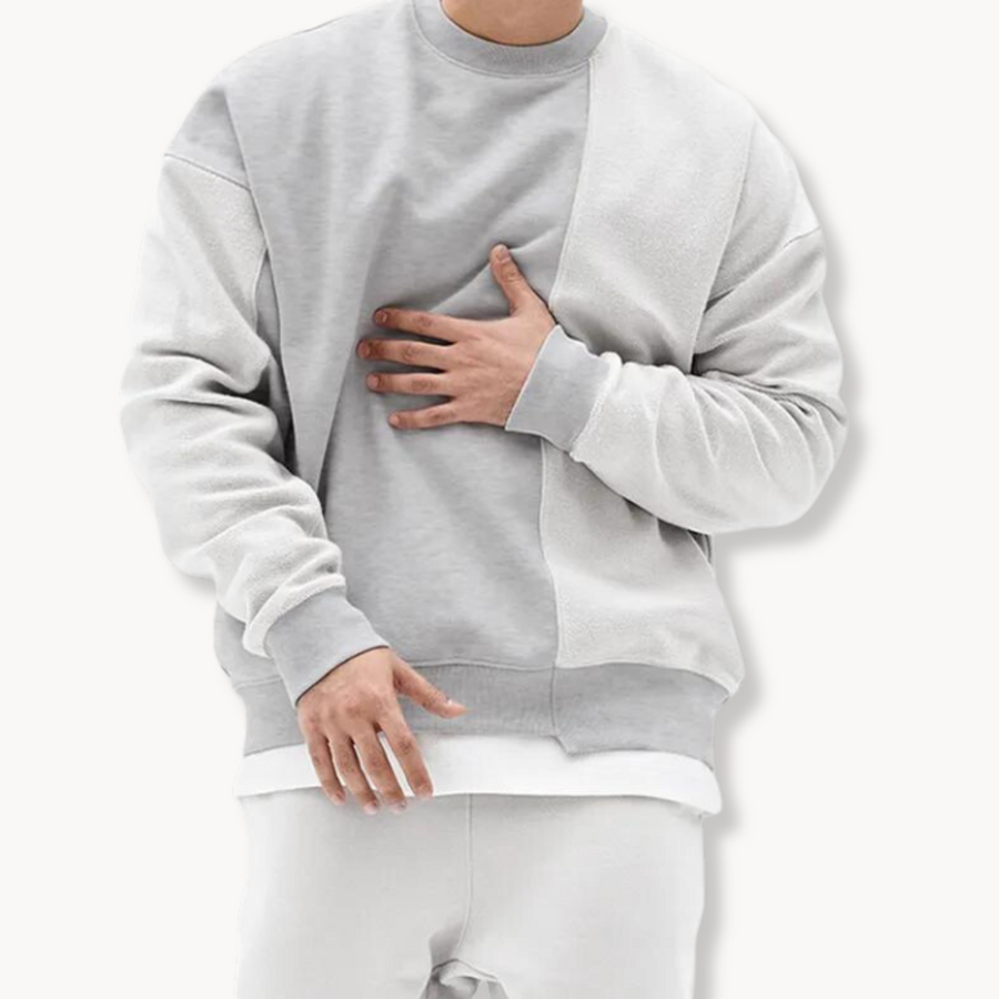 Men's Loose Striped Jumper | Bourbon