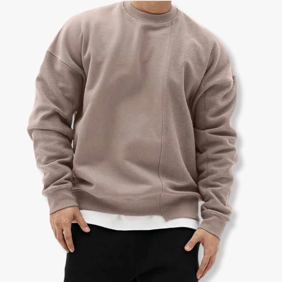 Men's Loose Striped Jumper | Bourbon